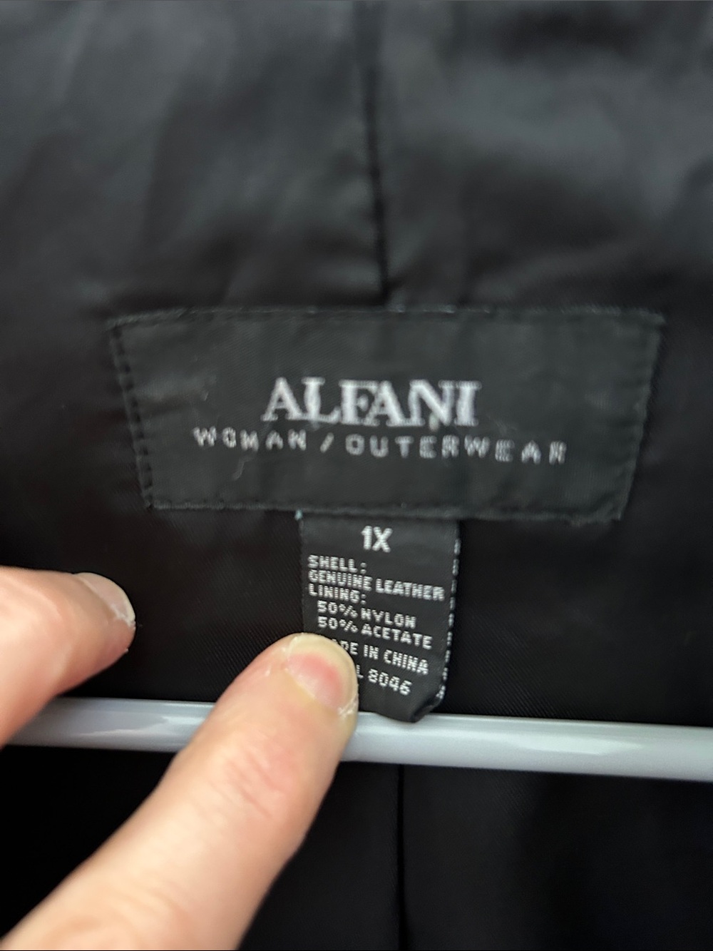 Alfani Black Faux Leather Zip-Front Jacket with Stitch Detailing image 2